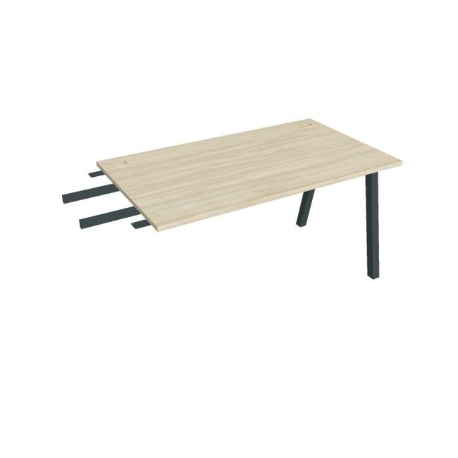 Schreibtisch UNI A, vertikal verbunden, 140 x 75,5 x 80 cm, Akazie/schwarz