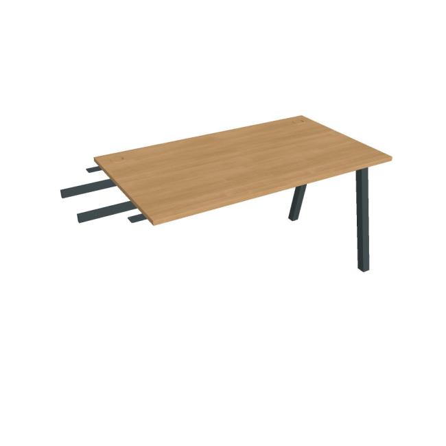 [ON920261] Schreibtisch UNI A, vertikal verbunden, 140 x 75,5 x 80 cm, Eiche/Schwarz