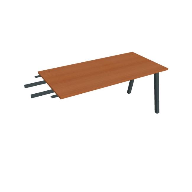 Schreibtisch UNI A, vertikal verbunden, 160x75,5x80 cm, Kirsche/Schwarz