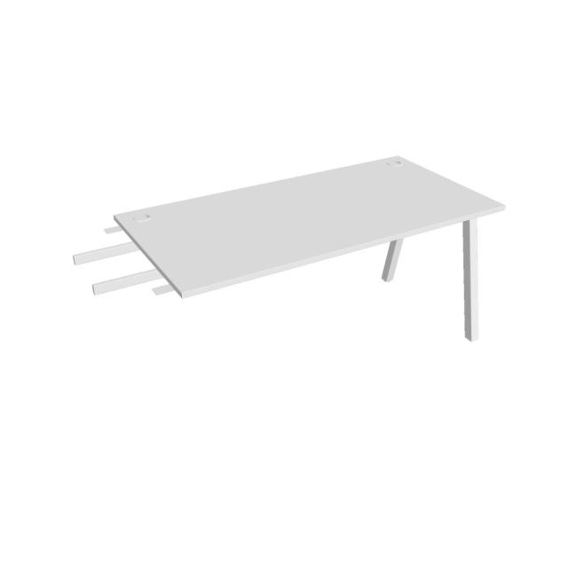 Schreibtisch UNI A, vertikal verbunden, 160x75,5x80 cm, weiß/weiß