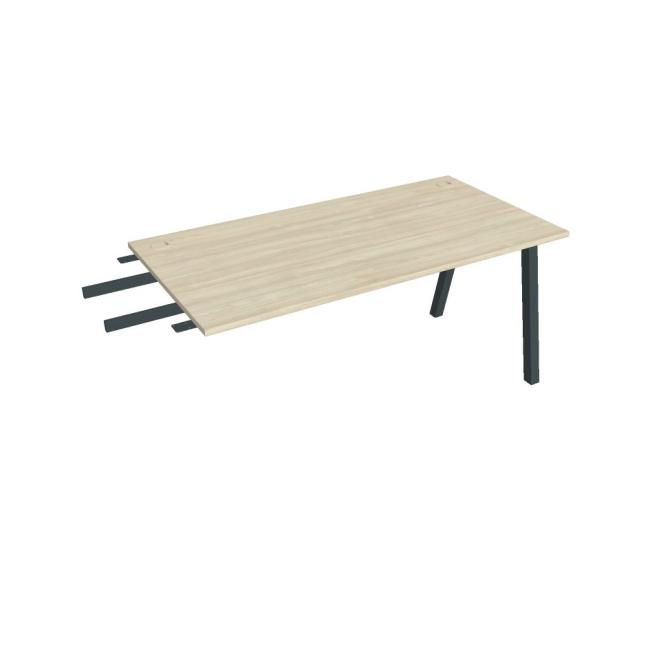 [ON920285] Schreibtisch UNI A, vertikal verbunden, 160 x 75,5 x 80 cm, Akazie/schwarz