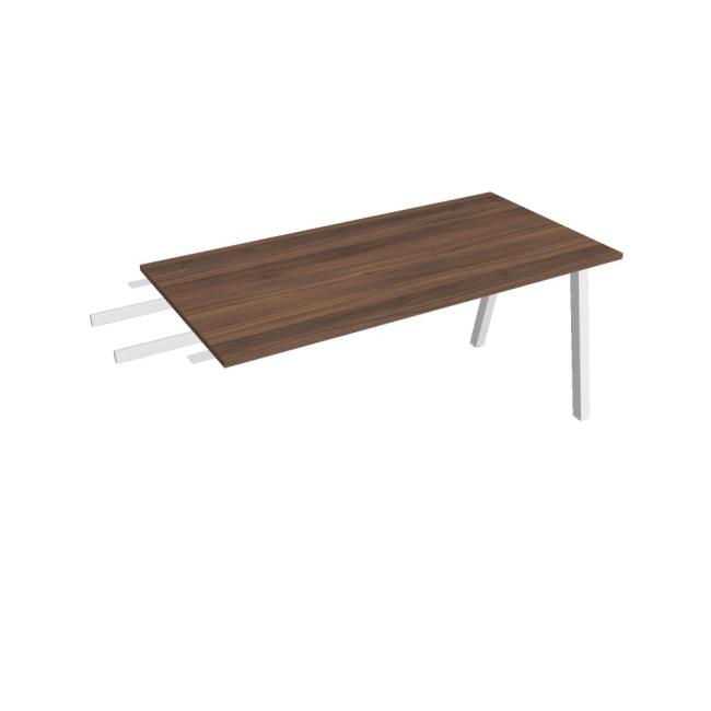 [ON920290] Schreibtisch UNI A, vertikal verbunden, 160 x 75,5 x 80 cm, Nussbaum/Weiß