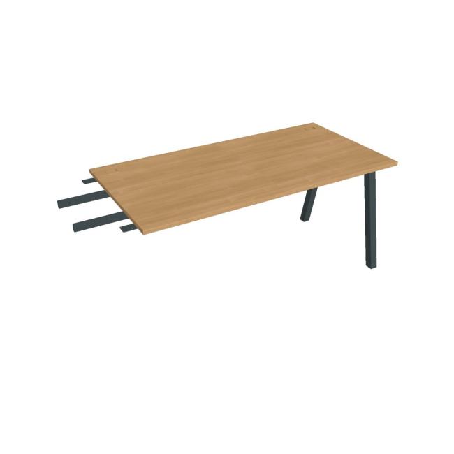 Schreibtisch UNI A, vertikal verbunden, 160x75,5x80 cm, Eiche/Schwarz