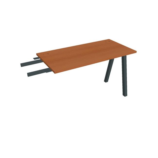 Schreibtisch UNI A, vertikal verbunden, 120 x 75,5 x 60 cm, Kirsche/Schwarz