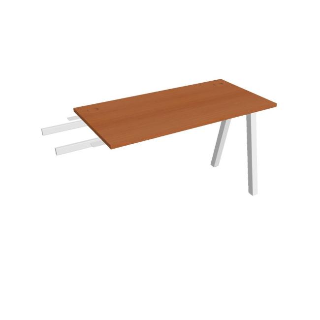 Schreibtisch UNI A, vertikal verbunden, 120 x 75,5 x 60 cm, Kirsche/Weiß