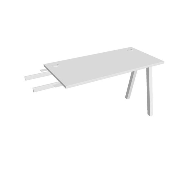 Schreibtisch UNI A, vertikal verbunden, 120 x 75,5 x 60 cm, weiß/weiß
