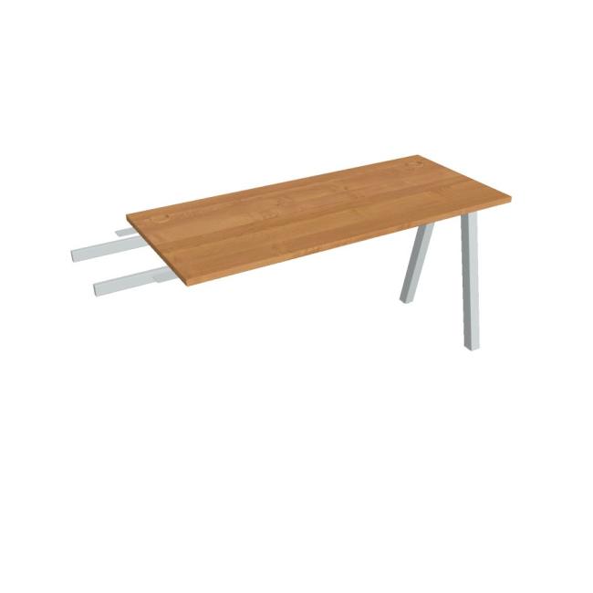 Schreibtisch UNI A, vertikal verbunden, 140x75,5x60 cm, Erle/Grau