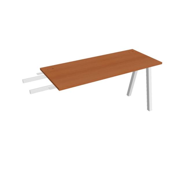 [ON920335] Schreibtisch UNI A, vertikal verbunden, 140 x 75,5 x 60 cm, Kirsche/Weiß
