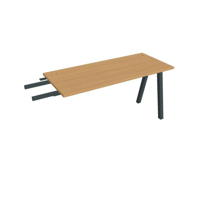 Werkbank UNI A, vertikal verbunden, 140 x 75,5 x 60 cm, Buche/schwarz