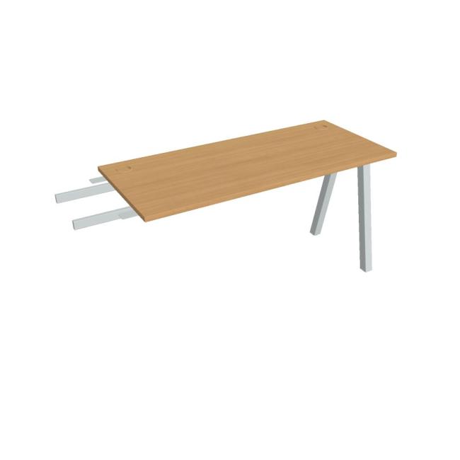[ON920337] Schreibtisch UNI A, vertikal verbunden, 140x75,5x60 cm, Buche/Grau