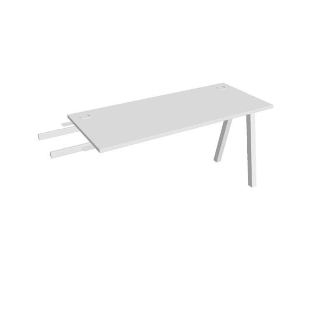 Schreibtisch UNI A, vertikal verbunden, 140 x 75,5 x 60 cm, weiß/weiß