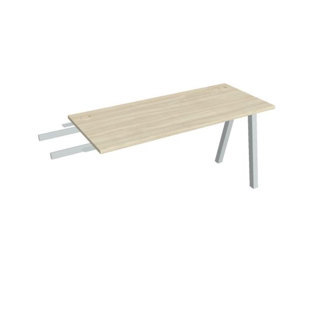 Schreibtisch UNI A, vertikal verbunden, 140x75,5x60 cm, Akazie/Grau