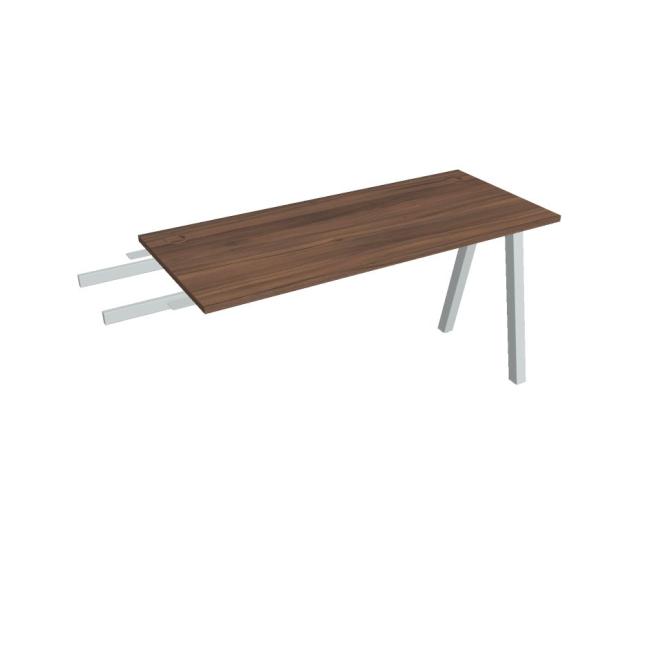 [ON920349] Schreibtisch UNI A, vertikal verbunden, 140x75,5x60 cm, Walnuss/Grau