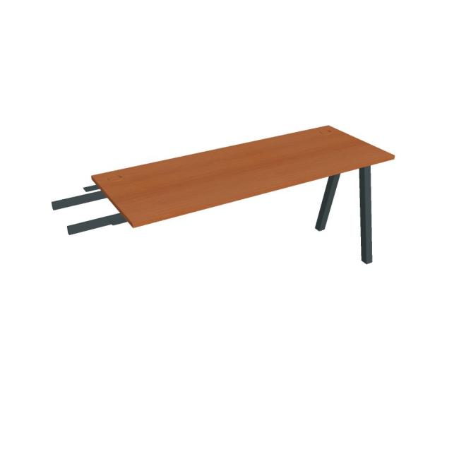 Schreibtisch UNI A, vertikal verbunden, 160 x 75,5 x 60 cm, Kirsche/Schwarz