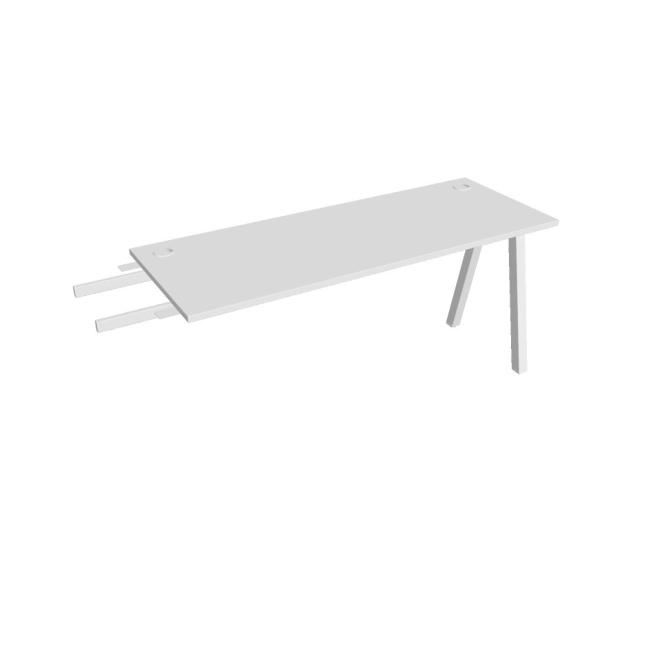 Schreibtisch UNI A, vertikal verbunden, 160 x 75,5 x 60 cm, weiß/weiß