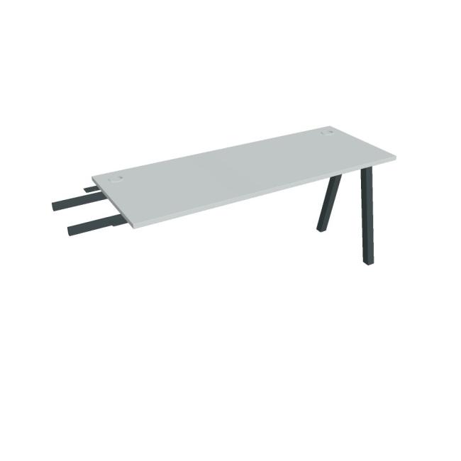 Werkbank UNI A, vertikal verbunden, 160x75,5x60 cm, grau/schwarz