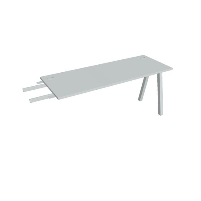 Schreibtisch UNI A, vertikal verbunden, 160x75,5x60 cm, grau/grau