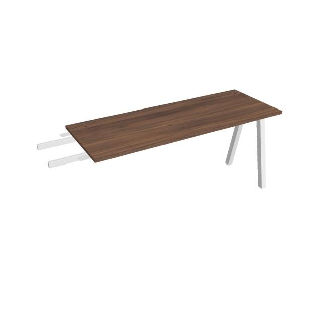 [ON920380] Schreibtisch UNI A, vertikal verbunden, 160 x 75,5 x 60 cm, Nussbaum/Weiß
