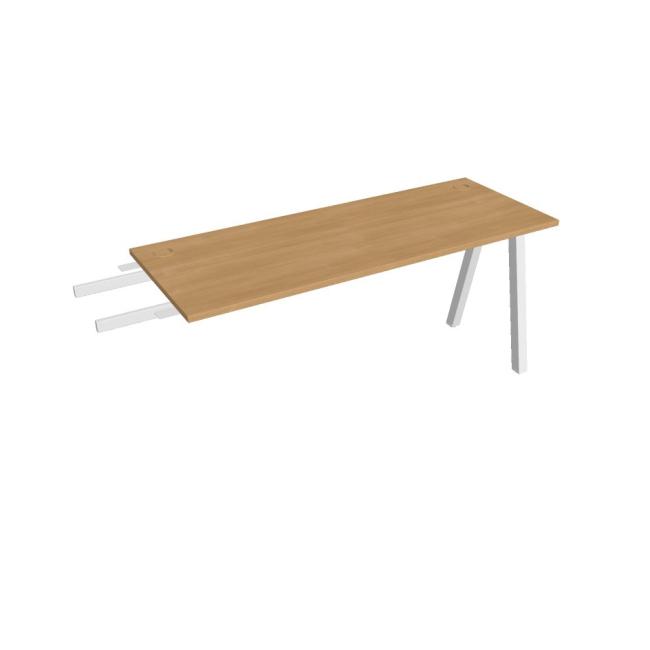 Schreibtisch UNI A, vertikal verbunden, 160 x 75,5 x 60 cm, Eiche/Weiß