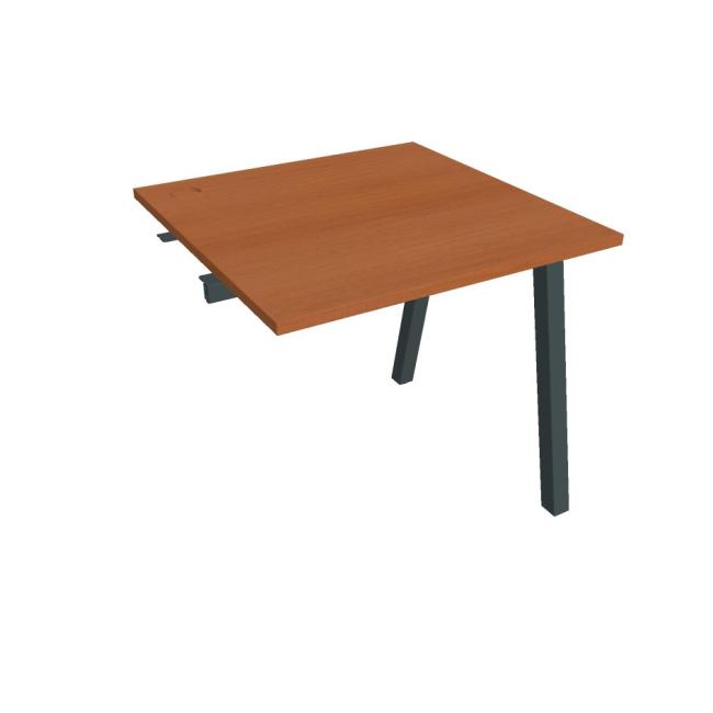 Werkbank UNI A, für Längsverkettung, 80x75,5x80 cm, Kirsche/Schwarz