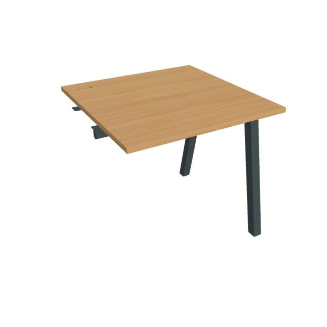 [ON920396] Werkbank UNI A, für Längsverkettung, 80x75,5x80 cm, Buche/schwarz