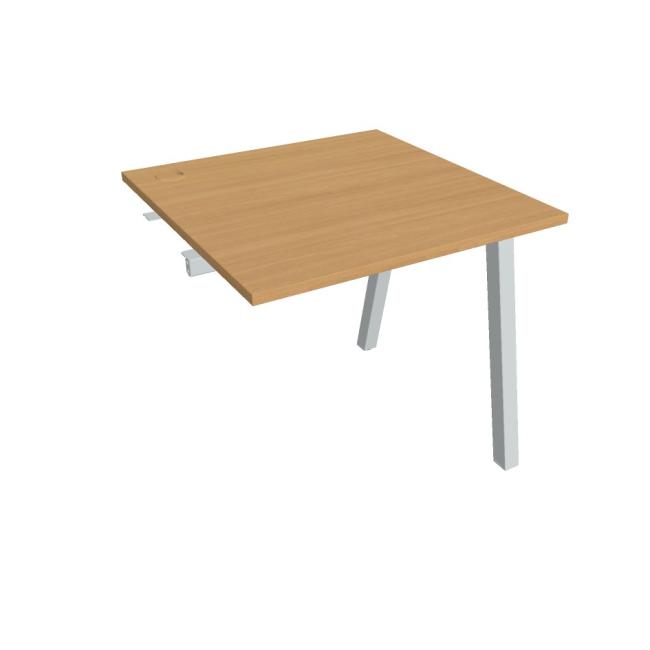 Werkbank UNI A, für Längsverkettung, 80x75,5x80 cm, Buche/grau