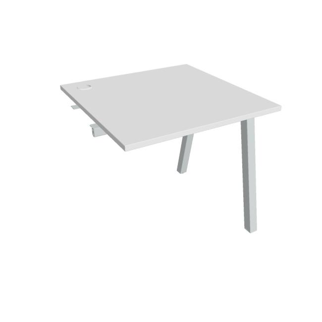 Werkbank UNI A, für Längsverkettung, 80x75,5x80 cm, weiß/grau
