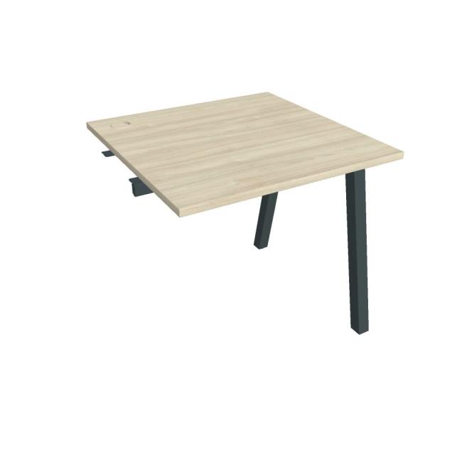 Werkbank UNI A, für Längsverkettung, 80x75,5x80 cm, Akazie/schwarz