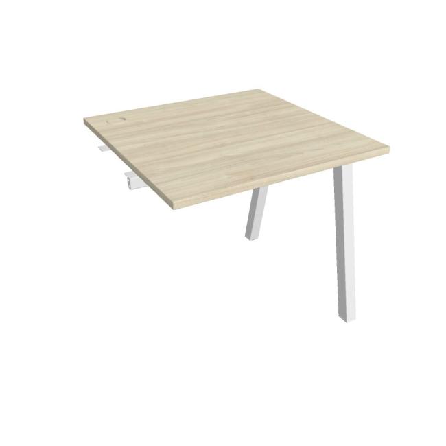 [ON920407] Werkbank UNI A, für Längsverkettung, 80x75,5x80 cm, Akazie/weiß