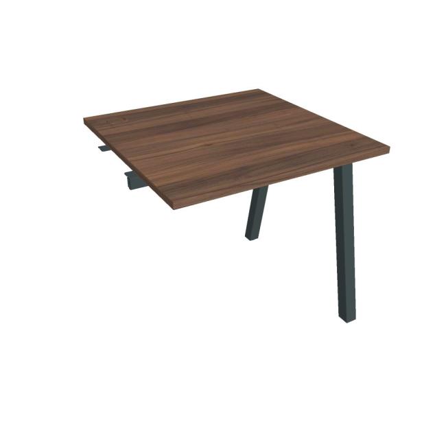 Werkbank UNI A, für Längsverkettung, 80x75,5x80 cm, Nussbaum/Schwarz