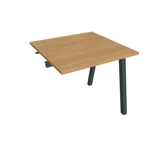 Werkbank UNI A, für Längsverkettung, 80x75,5x80 cm, Eiche/Schwarz