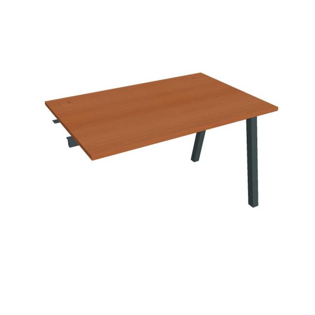 Werkbank UNI A, für Längsverkettung, 120 x 75,5 x 80 cm, Kirsche/Schwarz