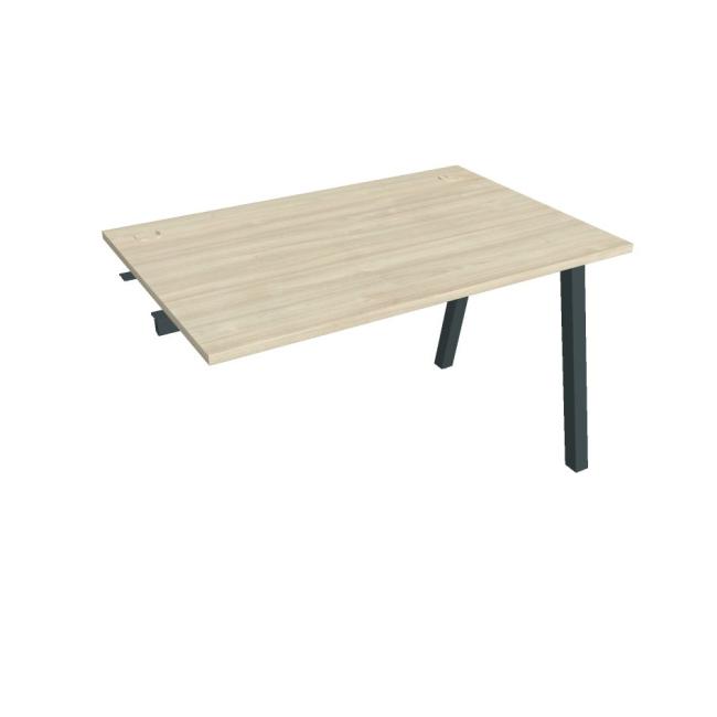 Werkbank UNI A, für Längsverkettung, 120 x 75,5 x 80 cm, Akazie/schwarz