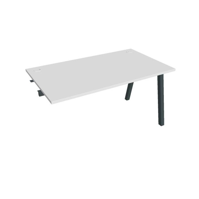 Werkbank UNI A, für Längsverkettung, 140x75,5x80 cm, weiß/schwarz