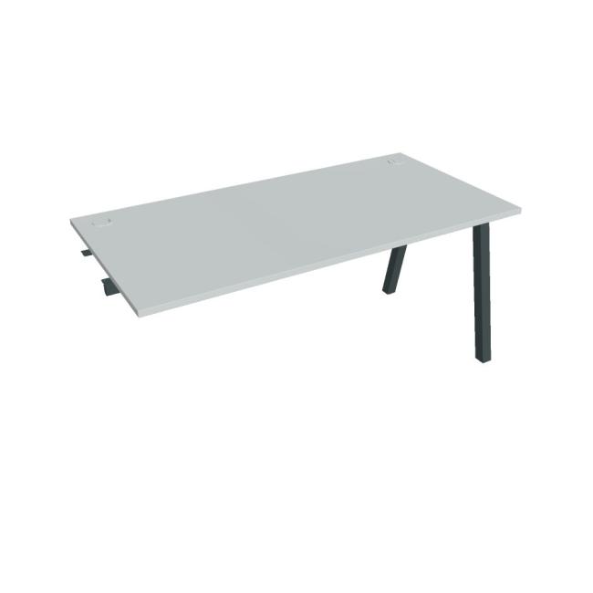 Werkbank UNI A, für Längsverkettung, 160x75,5x80 cm, grau/schwarz