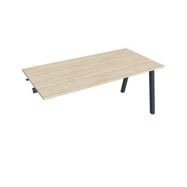 [ON920495] Werkbank UNI A, für Längsverkettung, 160 x 75,5 x 80 cm, Akazie/schwarz