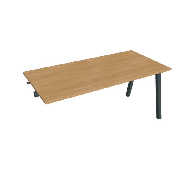 [ON920501] Werkbank UNI A, für Längsverkettung, 160x75,5x80 cm, Eiche/Schwarz