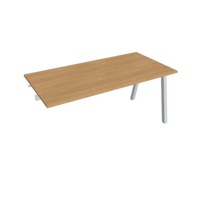 [ON920502] Werkbank UNI A, für Längsverkettung, 160x75,5x80 cm, Eiche/Grau