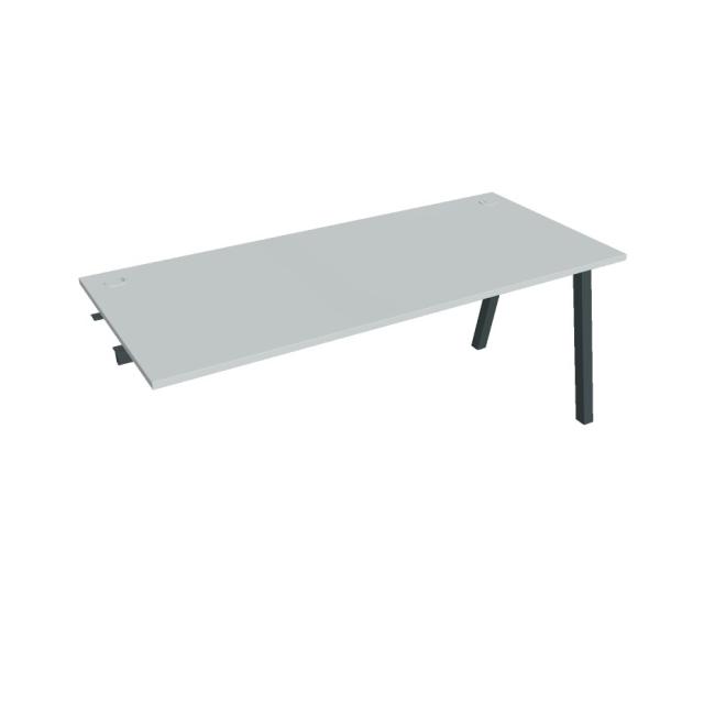 Werkbank UNI A, für Längsverkettung, 180x75,5x80 cm, grau/schwarz