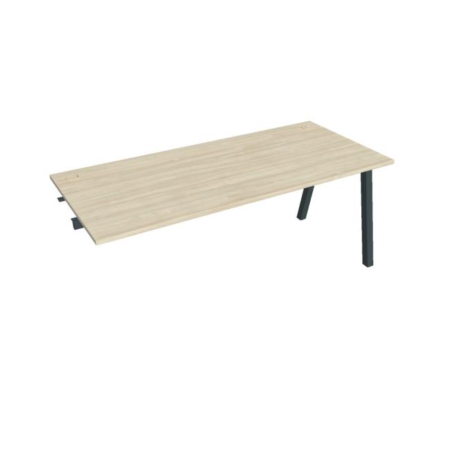 Werkbank UNI A, für Längsverkettung, 180 x 75,5 x 80 cm, Akazie/schwarz