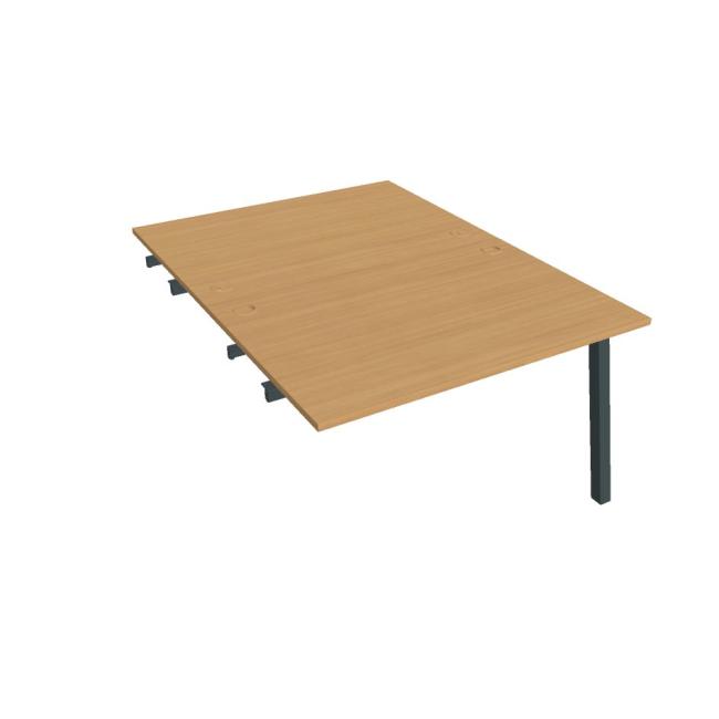 [ON920546] Werkbank UNI A, für Längsverkettung, 120 x 75,5 x 160 cm, Buche/schwarz