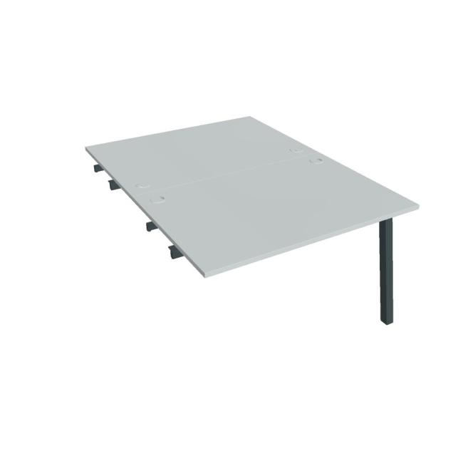 Werkbank UNI A, für Längsverkettung, 120x75,5x160 cm, grau/schwarz