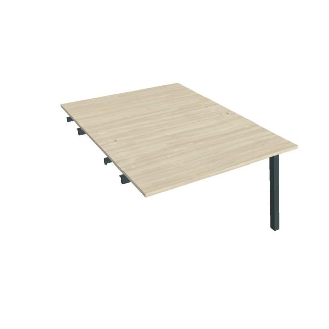 Werkbank UNI A, für Längsverkettung, 120 x 75,5 x 160 cm, Akazie/schwarz