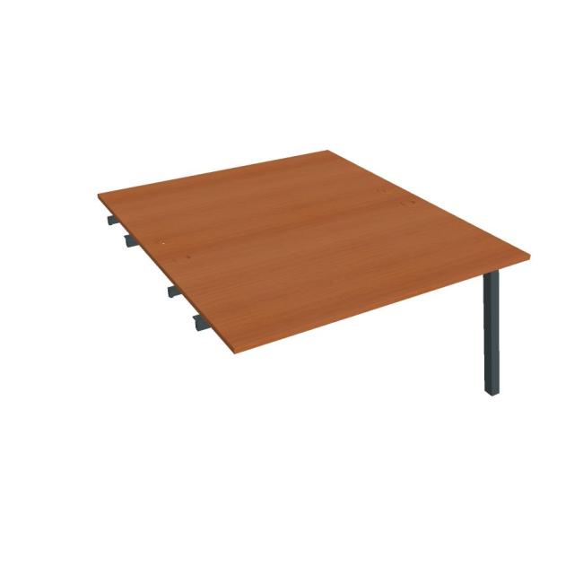Werkbank UNI A, für Längsverkettung, 140x75,5x160 cm, Kirsche/Schwarz