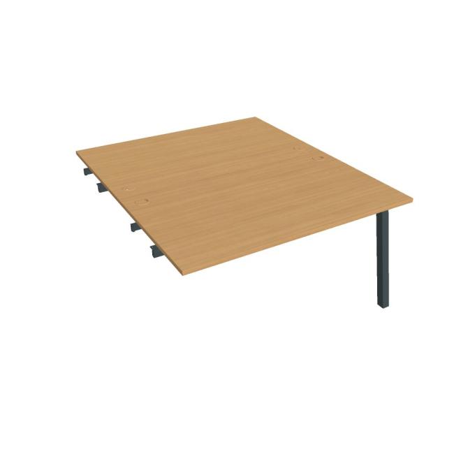 [ON920576] Werkbank UNI A, für Längsverkettung, 140x75,5x160 cm, Buche/schwarz