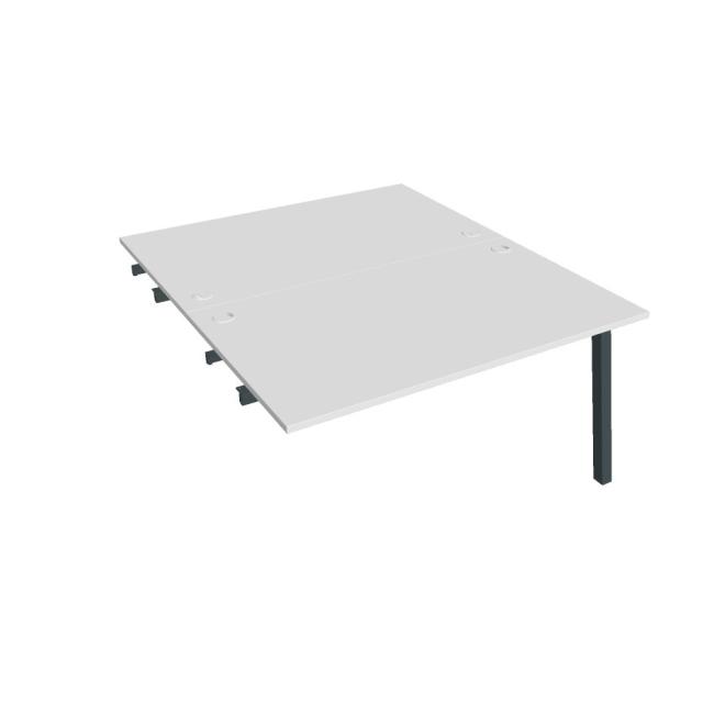 [ON920579] Werkbank UNI A, für Längsverkettung, 140x75,5x160 cm, weiß/schwarz