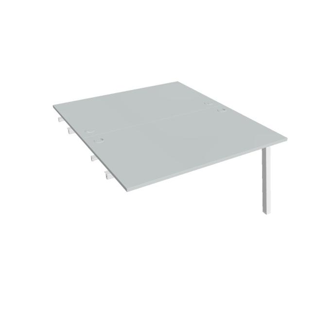Werkbank UNI A, für Längsverkettung, 140x75,5x160 cm, grau/weiß