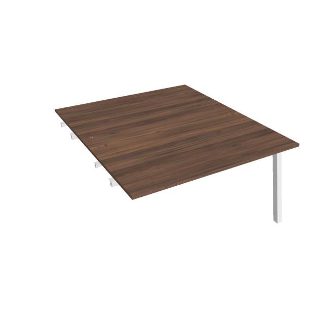 Werkbank UNI A, für Längsverkettung, 140 x 75,5 x 160 cm, Nussbaum/Weiß