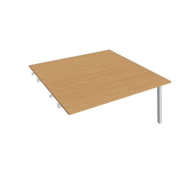 Werkbank UNI A, für Längsverkettung, 160x75,5x160 cm, Buche/grau