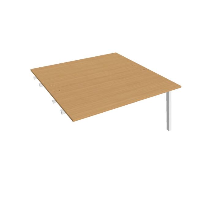 [ON920608] Werkbank UNI A, für Längsverkettung, 160 x 75,5 x 160 cm, Buche/Weiß